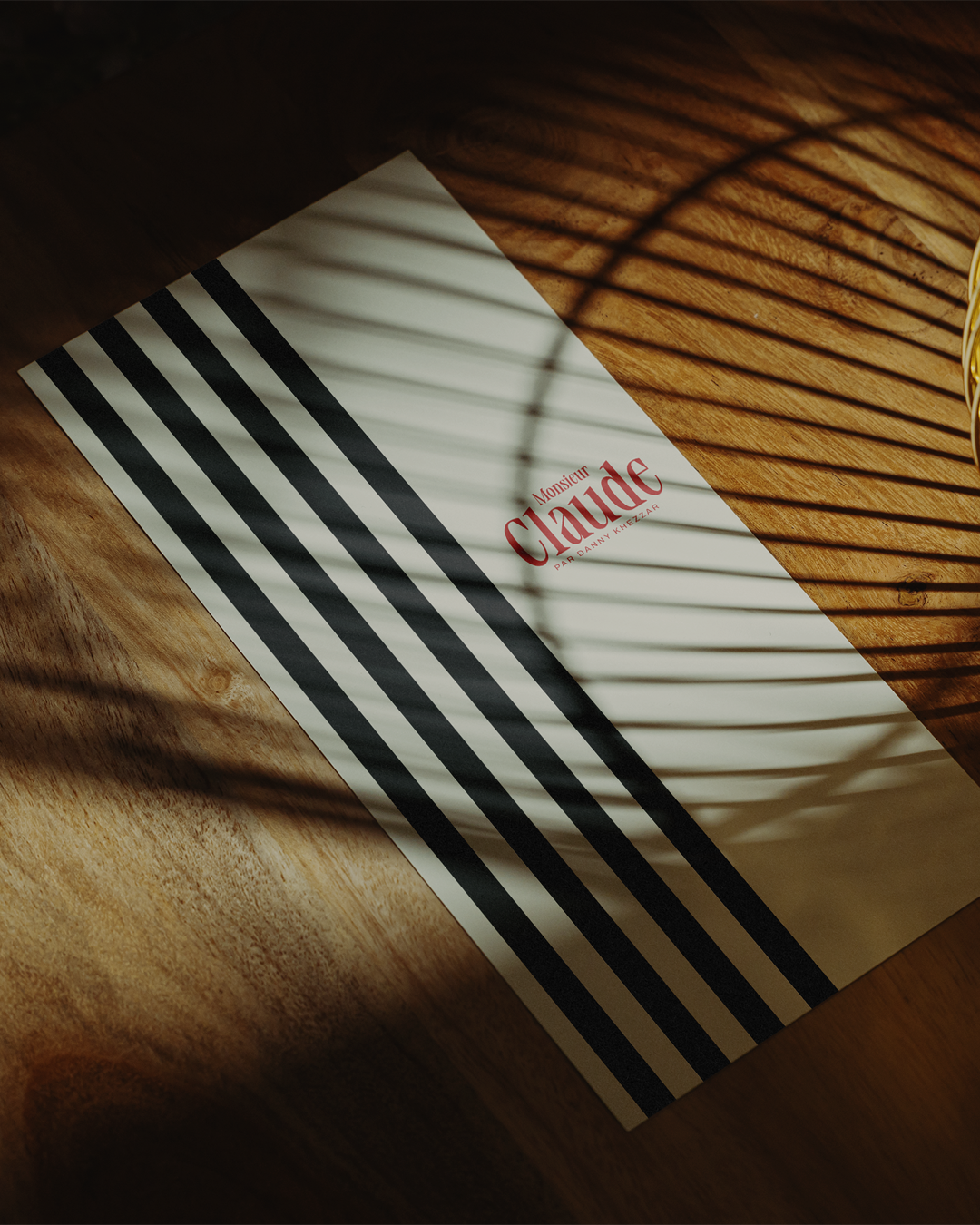 Photo monsieur claude menu design graphisme agency studio foolish