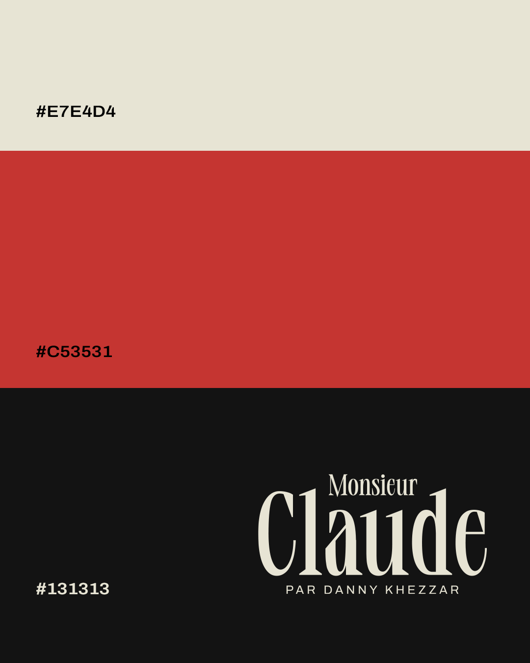 monsieur claude - charte graphique - by foolish studio